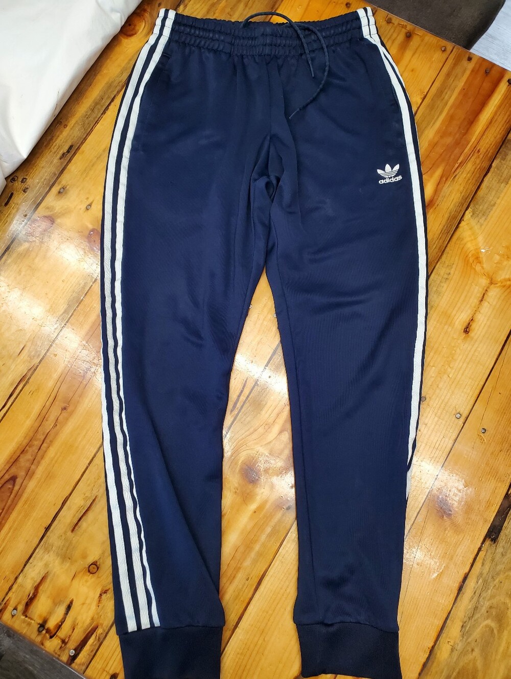 Adidas Originals Navy Blue 3-Stripe Trefoil Jogger Track Pants Men's Medium